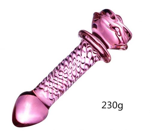 Ergonomic Pink Glass Toy
