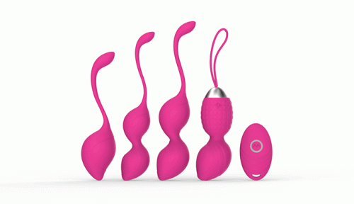 Wireless And Rechargeable Kegel Ball Kit With Vibrating Remote