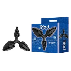 The 9's Triad 3 Way Butt Plug Ribbed
