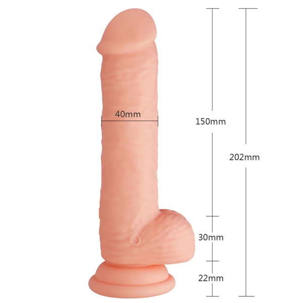 Escepade - 10 Speed Super Smooth Silicone Suction Cap Dong 6 Inch - Image 2