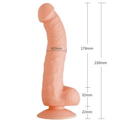 Alternative view of Escepade - 20 Speed Super Smooth Silicone Suction Cap Dong 6.8 Inch