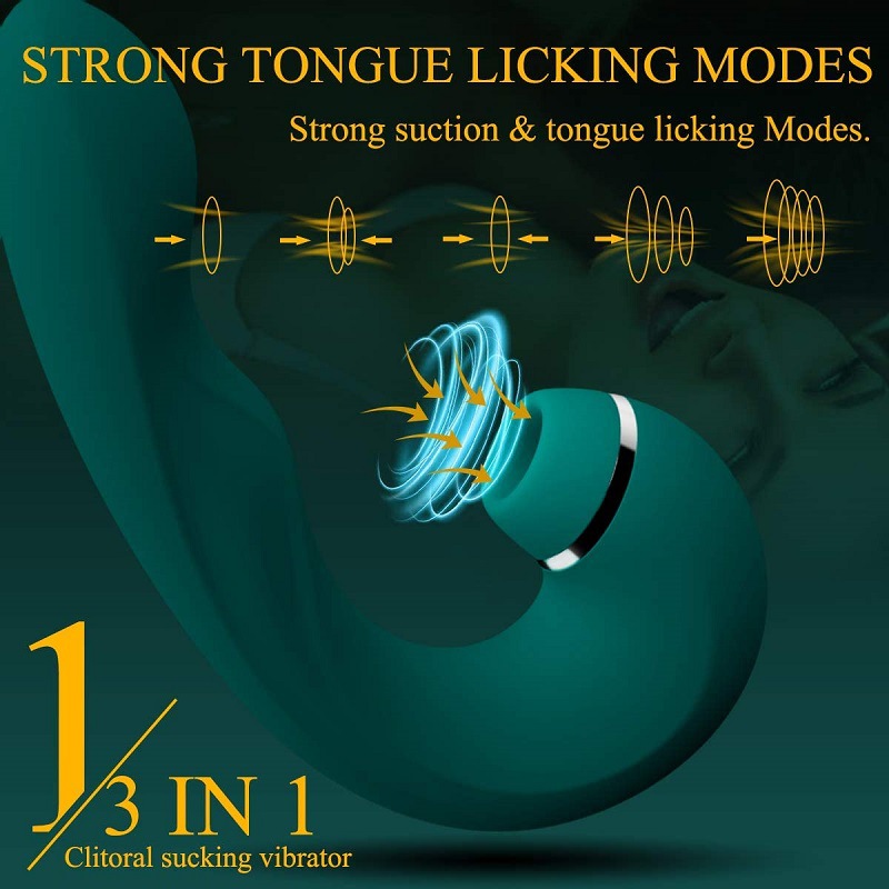 Ergonomic Triple Vibrator With Tongue Licker And Puffing - Image 6