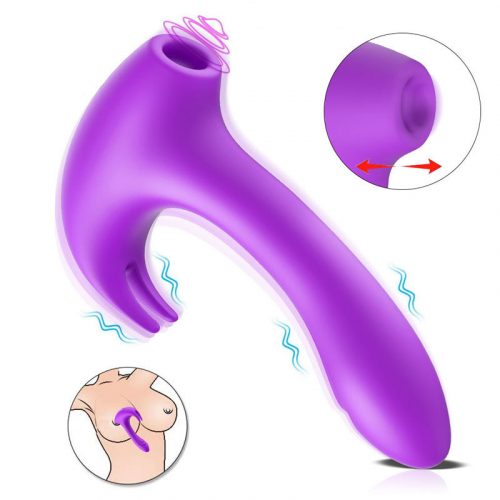 Ergonomic Vibrating Clit Puffer With G-Spot Hook