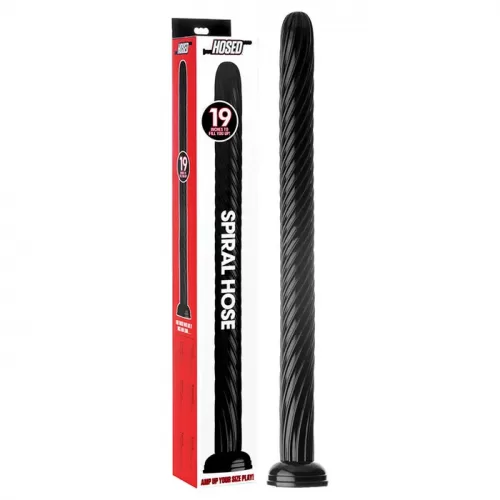 Hosed 19'' Spiral Hose Monster Dong Black