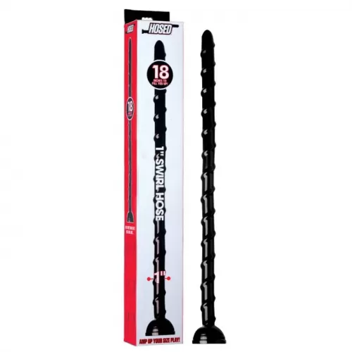 Hosed 18'' Swirl Hose Monster Dong Black
