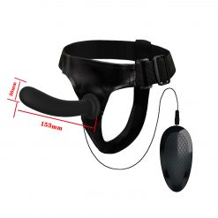 Universal Curved Vibrating Strapon With Silicone Dong Attachment