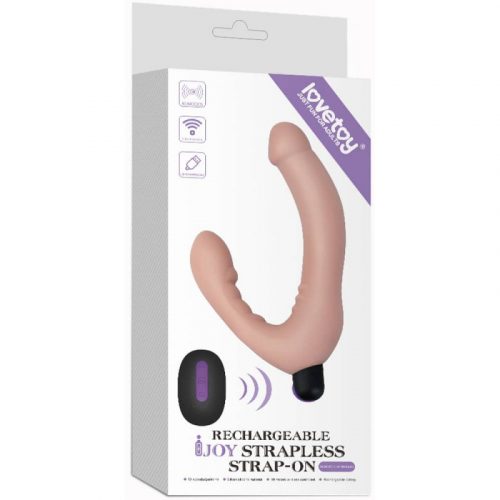 Multi Speed Vibrating Strapless Strapon With Remote
