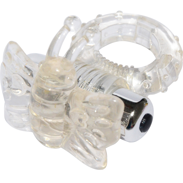 Multi Speed Vibrating Jelly Butterfly Cockring - Image 2
