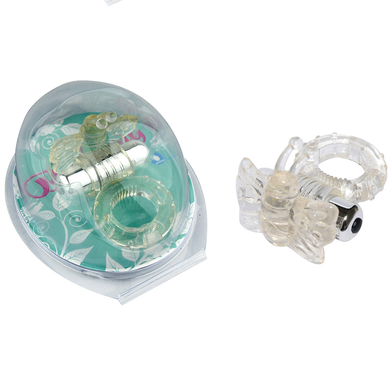 Multi Speed Vibrating Jelly Butterfly Cockring - Image 6
