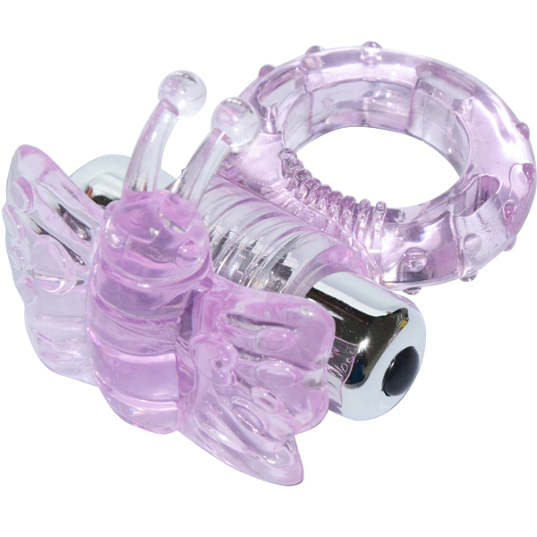 Multi Speed Vibrating Jelly Butterfly Cockring - Image 3