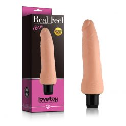 Real Feel Super Soft Vibrating Dong 8 Inches