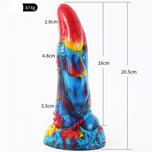 8.07 Inch Alien Suction Cap Dong In Various Colours