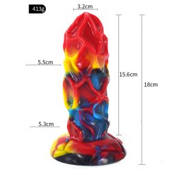 7.08 Inch Alien Suction Cap Dong In Various Colours