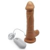 8" Carved Realistic Vibrating Suction Cap Dong