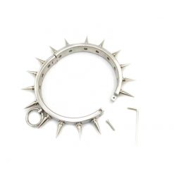 Hardcore Stainless Steel Single Spike Collar In Various Sizes - Image 4