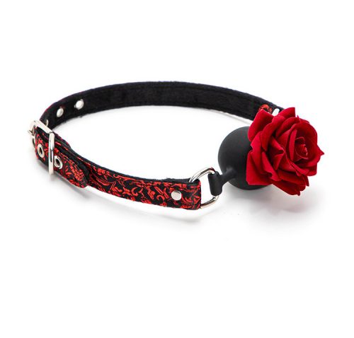 Cute Adjustable Ballgag With Rose