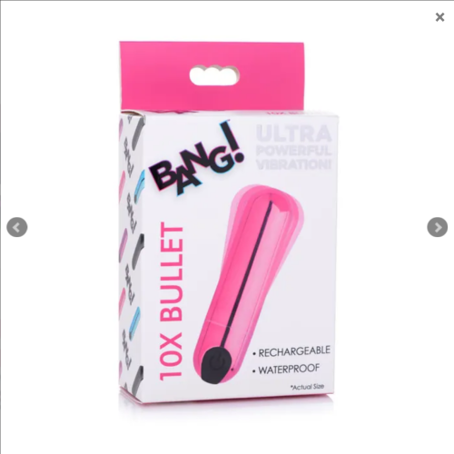 Bang! 10X Vibrating Metallic Bullet In Various Colours