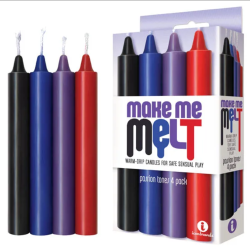 The 9's Make Me Melt Drip Candles 4 Pack In Various Colours