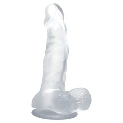 Clear Jelly Suction Cap Dildo 6.5 Inches Total Length