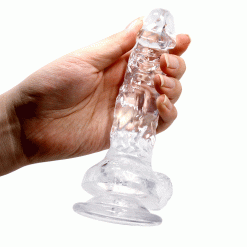 Alternative view of Clear Jelly Suction Cap Dildo 6.5 Inches Total Length