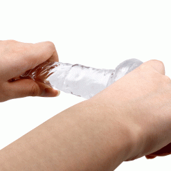 Clear Jelly Suction Cap Dildo 6.5 Inches Total Length - Image 3