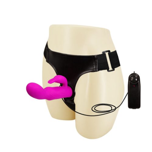 6.1 Inch Ergonomic Silicone Multi Speed Clit Stimulating Vibrating Strapon