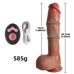 WOWSER 9.6 Inch Hammer Action Vibrating And Heating Suction Cap Dong