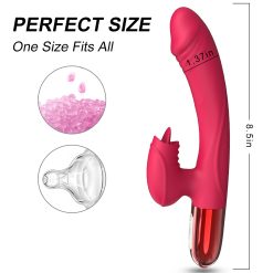 Alternative view of Multi Speed Silicone Clit Tickling Vibrator With Tongue Flicker
