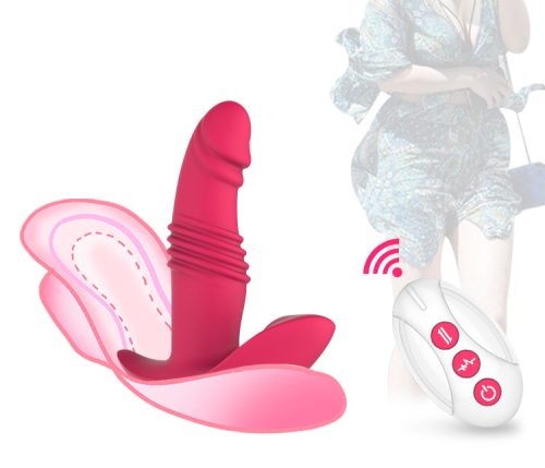 Thrusting And Vibrating Wearable Toy With Remote