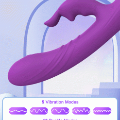 Silicone G Spot Vibrator With Rabbit Clit Tickler - Image 4