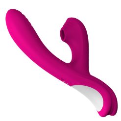 Silicone Ergonomic G Spot Vibrator With Clit Puffer