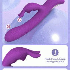 Silicone G Spot Vibrator With Rabbit Clit Tickler - Image 6