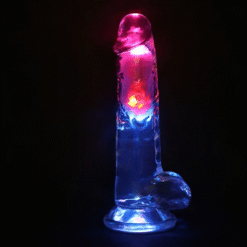 Alternative view of REALROCK 8'' with Balls Wireless Rechargeable LED Vibrating Dong