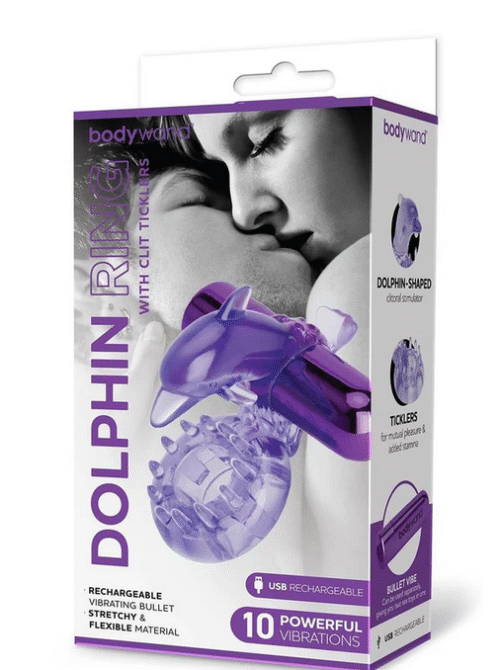 Bodywand Rechargeable Dolphin Ring with Clit Ticklers