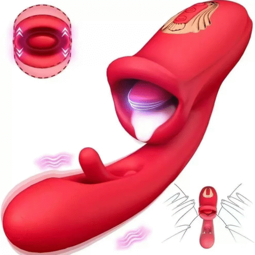 Wearable G-Spot Vibrator With Clit Stimulator, Vibrating Flaps And Heated