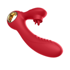 Alternative view of Silicone G-Spot Vibrator With Clit Flicking Tongue