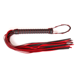 Red And Black Leather Whip