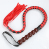 Meter Long Red And Black Leather Whip