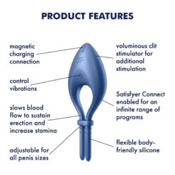 Alternative view of Satisfyer Bullseye With App Control Blue