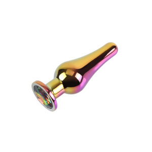 Classic Metallic Rainbow Butt Plug 4.4 Inch