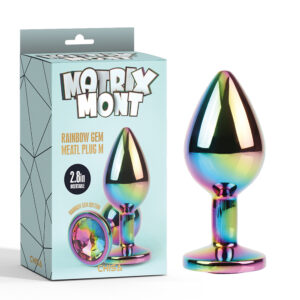 Rainbow Gem Metallic Butt Plug Medium