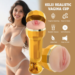 Kelsi Realistic Vibrating Vagina Cup