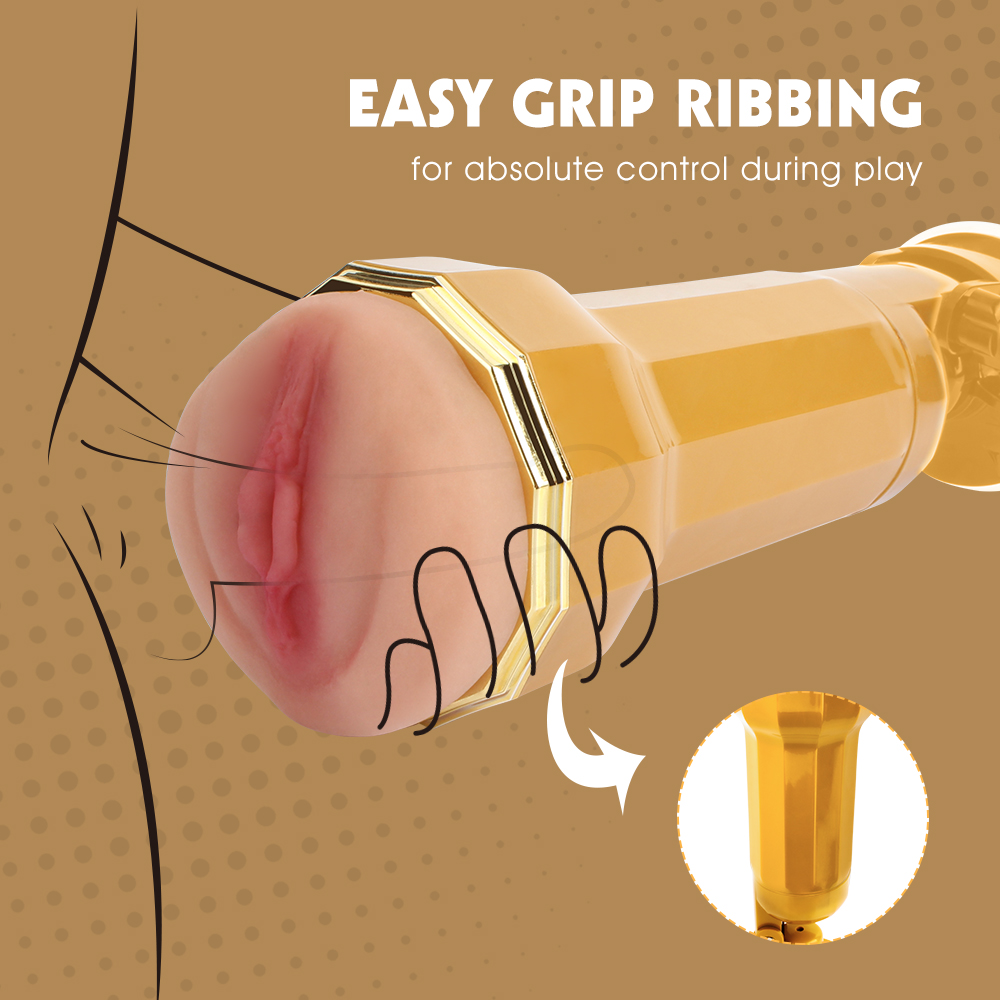 Tara Realistic Vibrating Vagina Cup - Image 3