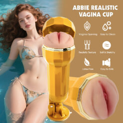 Abbie Realistic Vibrating Vagina Cup