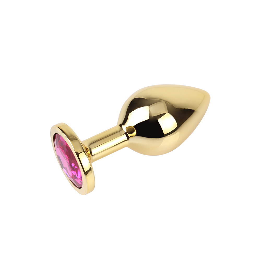 Rosy Gem Gold Metallic Butt Plug Medium - Image 2