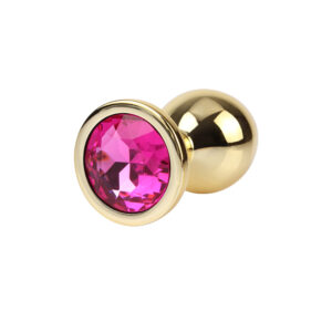 Rosy Gem Gold Metallic Butt Plug Medium