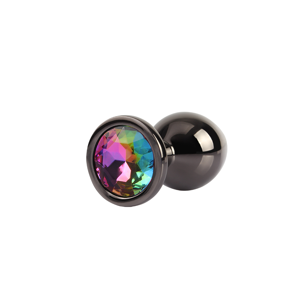 Tungsten Black Metallic Gem Butt Plug Medium 2.9 Inches - Image 4