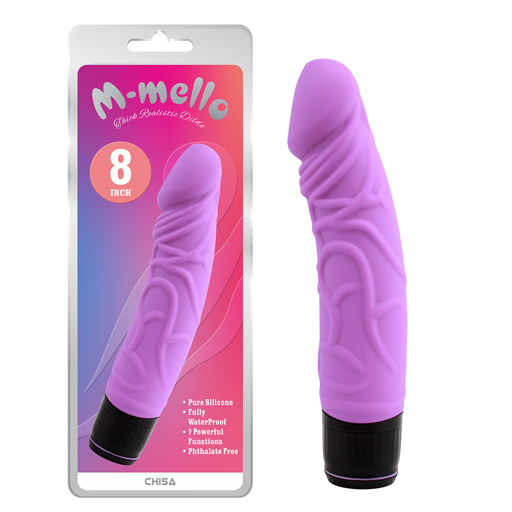 M-Mello Thick Silicone Vibrating Dildo In Various Colours