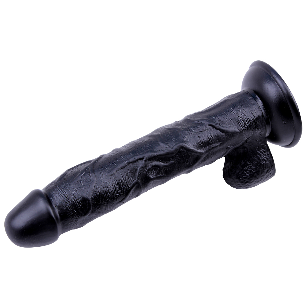 9.8" Black Veined Dong With Suction Cap - Image 3
