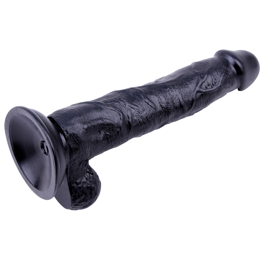 9.8" Black Veined Dong With Suction Cap - Image 2